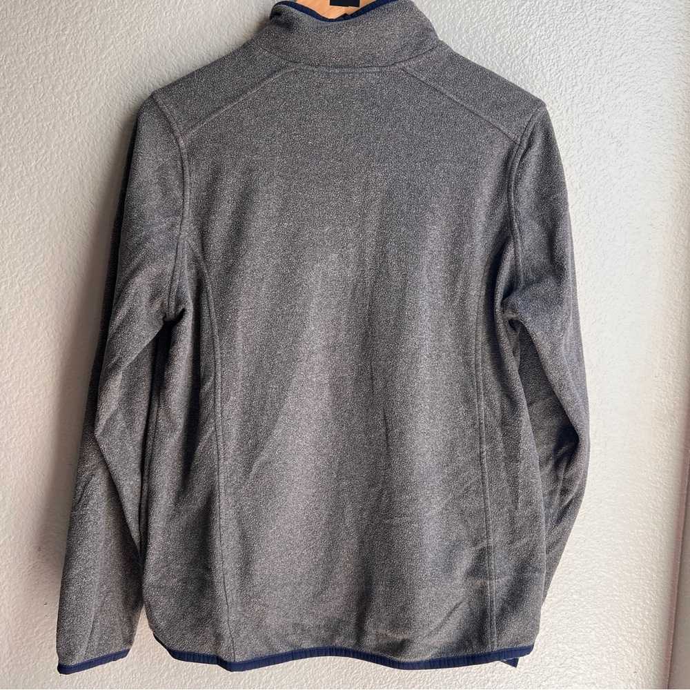 LL Bean Soft Brushed Fitness Fleece 1/4 Zip Gray Pullover Sweatshirt Women’s - Picture 7 of 14